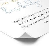 AnDI Blue Poppin Flaschen wie groß ist ihr Bauch Poster (Ecke)