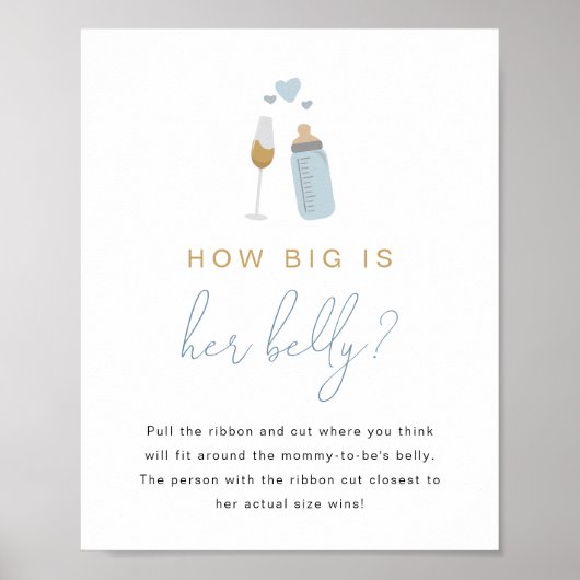 AnDI Blue Poppin Flaschen wie groß ist ihr Bauch Poster (Vorne)