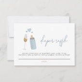 ANDI Blue Poppin' Flaschen Windlerkarte Einladung (Vorderseite)