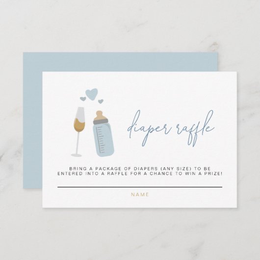 ANDI Blue Poppin' Flaschen Windlerkarte Einladung (Vorne/Hinten)