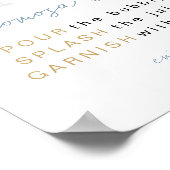 ANDI Blue Poppin'Bottles Momosa Bar Sign Poster (Ecke)