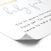 ANDI Blue Poppin's Flaschen raten vom Baby Food Ga Poster (Ecke)