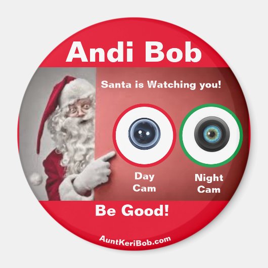 Andi Bob Santa beobachtet Magnet (Vorne)