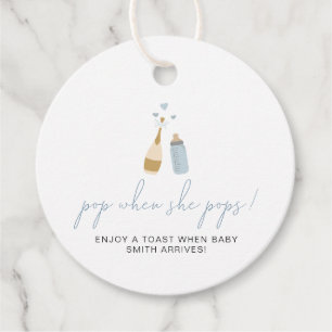 ANDI Dusty Blue Pop, wenn sie Pop Dusche Geschenkanhänger