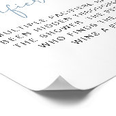 ANDI Dusty Blue Schnuller Hunt Baby Showspiel Poster (Ecke)