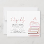ANDI Dusty Rose Blush Pink Books for Baby Card Einladung (Vorderseite)