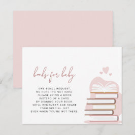 ANDI Dusty Rose Blush Pink Books for Baby Card Einladung
