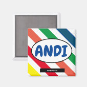 ANDI-Farbmagnet Magnet (Vorderseite/Rückseite)