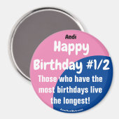 Andi Happy Birthday #1/2 Girl Magnet (Vorderseite/Rückseite)