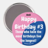 Andi Happy Birthday #3 Girl Magnet (Vorderseite/Rückseite)