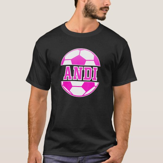 Andi Name Girls Fußball-Fußball-Sportfan Ba T-Shirt (Vorderseite)