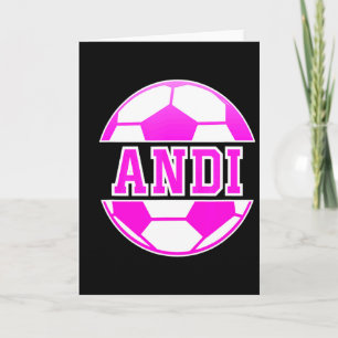 Andi Name Mädchen Fußball Spielen Fußball Sport Fa Karte