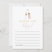 ANDI Pink Poppin Flaschen Raten Sie das Baby Food  Einladung (Vorderseite)