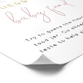 ANDI Pink Poppin Flaschen Raten Sie das Baby Food Poster (Ecke)