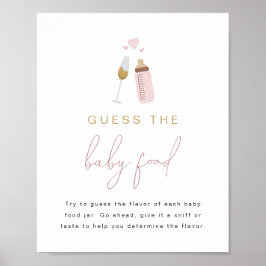 ANDI Pink Poppin Flaschen Raten Sie das Baby Food  Poster