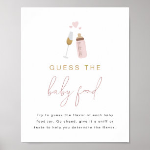 ANDI Pink Poppin Flaschen Raten Sie das Baby Food  Poster
