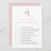 ANDI Pink Poppin Flaschen über oder unter dem Kind Einladung (Vorne/Hinten)