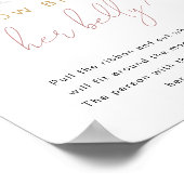 ANDI Pink Poppin Flaschen wie groß ist ihr Bauch Poster (Ecke)