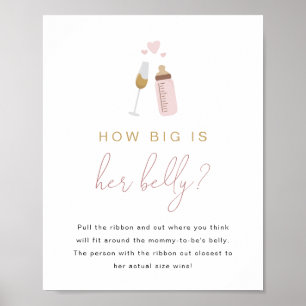 ANDI Pink Poppin Flaschen wie groß ist ihr Bauch Poster