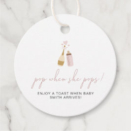 ANDI Poppin Flaschen Rosa Pop, wenn sie Pop Dusche Geschenkanhänger