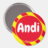 Andi Red/Yellow Magnet (Vorderseite/Rückseite)