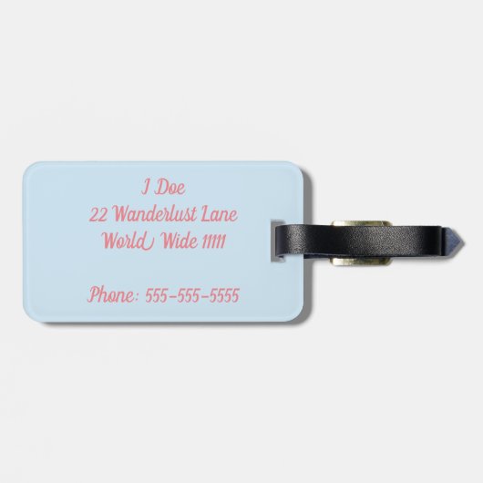 Andiamo Gepäckmarke Gepäckanhänger (Rückseite horizontal)