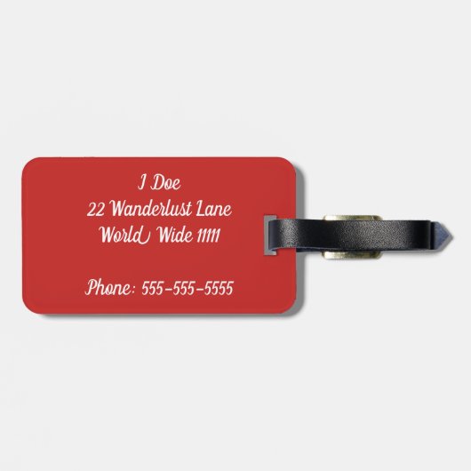 Andiamo Gepäckmarke Gepäckanhänger (Rückseite horizontal)