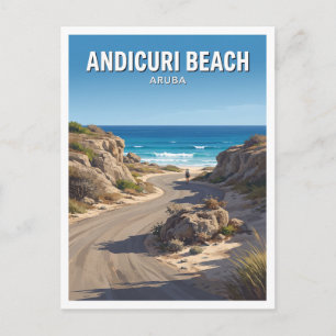 Andicuri-Strand Santa Cruz Aruba Postkarte