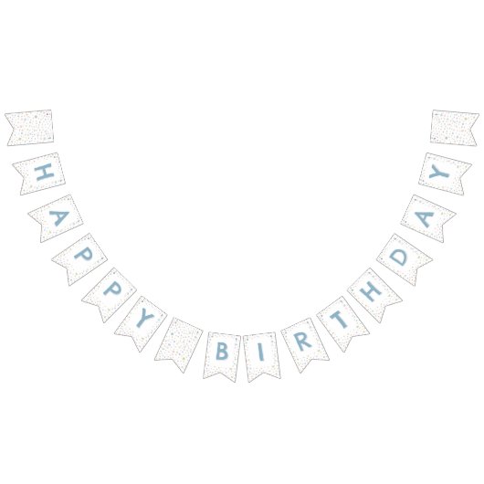 Andie Confetti Watercolor Dots Bunting Flag Wimpelkette (Alle)