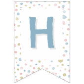 Andie Confetti Watercolor Dots Bunting Flag Wimpelkette (Zweite Fahne)