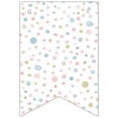 Andie Confetti Watercolor Dots Bunting Flag Wimpelkette (Erste Fahne)