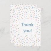 Andie Confetti Watercolor Dots Danke Karte (Vorne/Hinten)