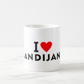 Andijan Uzbekistan love city heart like travel Kaffeetasse (Mittel)