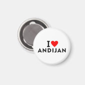 Andijan Uzbekistan love city heart like travel Magnet (Vorderseite/Rückseite)