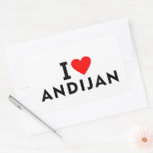 Andijan Uzbekistan love city heart like travel Rechteckiger Aufkleber (Umschlag)