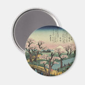 Ando Hiroshige - Abend Glow bei Koganei Bridge Magnet (Vorderseite/Rückseite)