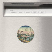 Ando Hiroshige - Abend Glow bei Koganei Bridge Magnet (In Situ (Geschirrspüler))
