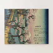 Ando Hiroshige - Abend Glow bei Koganei Bridge Puzzle (Horizontal)