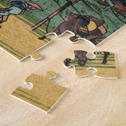 Ando Hiroshige - Abend Glow bei Koganei Bridge Puzzle (Seite)