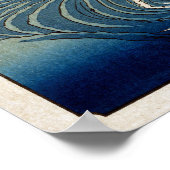 Andō Hiroshige Naruto Whirlpool, Provinz Awa Poster (Ecke)