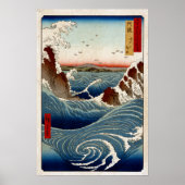Andō Hiroshige Naruto Whirlpool, Provinz Awa Poster (Vorne)
