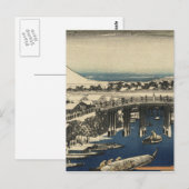 Ando Hiroshige - Nihonbashi, Clearing nach Schnee Postkarte (Vorne/Hinten)