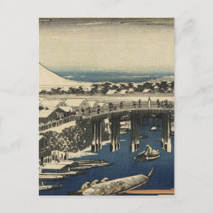 Ando Hiroshige - Nihonbashi, Clearing nach Schnee Postkarte