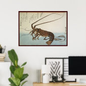 Ando Hiroshige Sheet Hummer und Shrimps Poster (Heimbüro)
