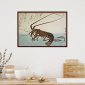 Ando Hiroshige Sheet Hummer und Shrimps Poster (Küche)