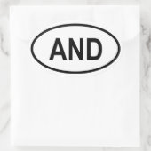 Andorra "AND" Ovaler Aufkleber (Tasche)