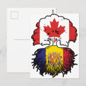 Andorra Andorran Canadian Canada Tree Roots Flag Postkarte (Vorne/Hinten)