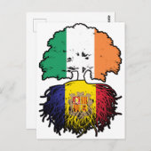 Andorra Andorran Irish Ireland Tree Roots Flag Postkarte (Vorne/Hinten)