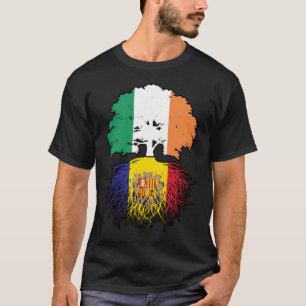 Andorra Andorran Irish Ireland Tree Roots Flag T-Shirt