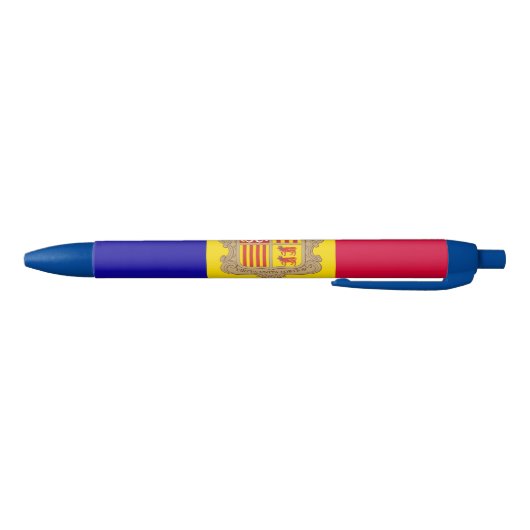 Andorra Country Flag Retractable Ballpoint Pen Kugelschreiber (Unterseite)